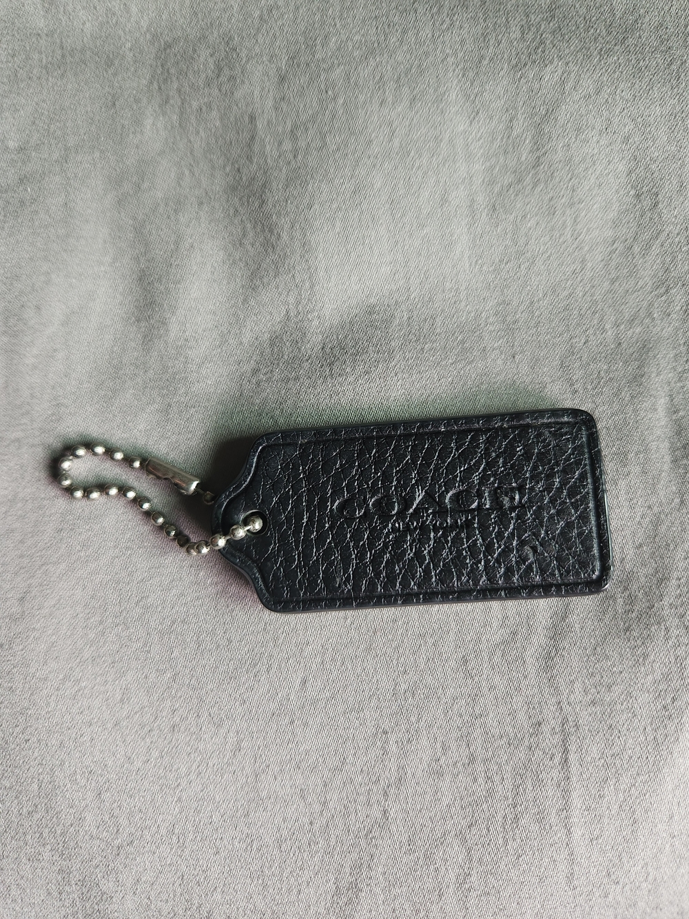 COACH Black Leather Hangtag 2.5 Inch